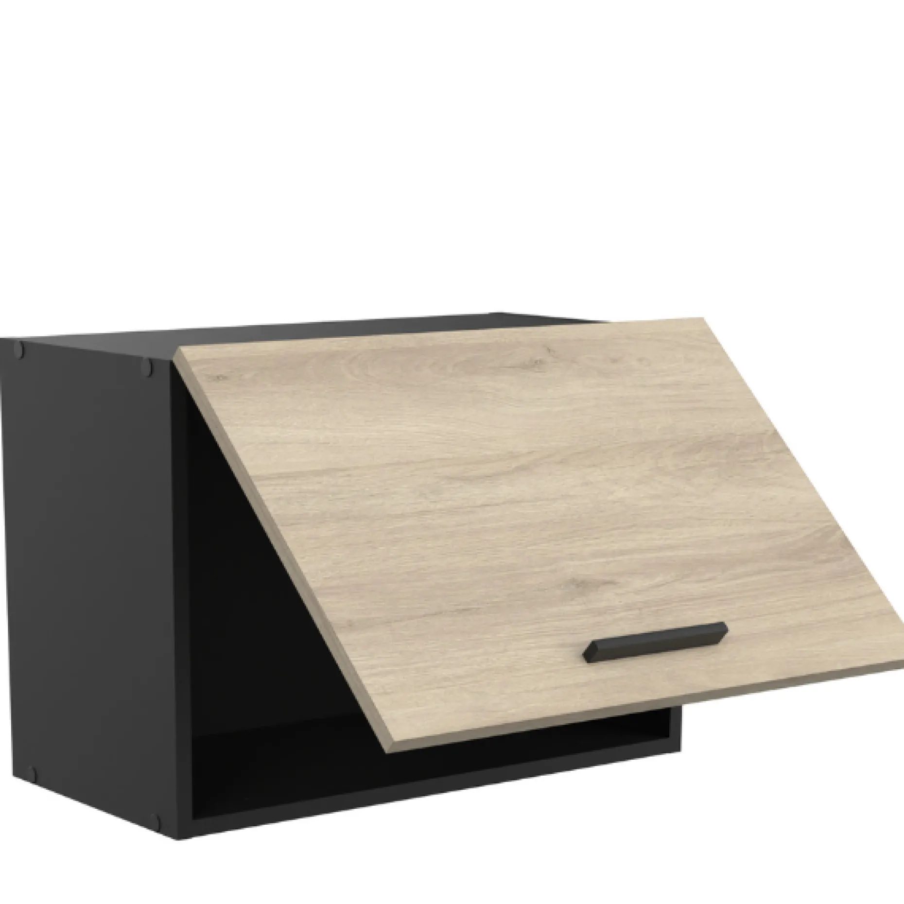 Oberschrank Romanie 60 cm 1 Flügeltür-Kronberg Eiche/Mattschwarz