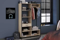 Offener Kleiderschrank Morisson - 120x44x200cm - Eiche Dekor