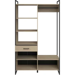 Offener Kleiderschrank Morisson - 120x44x200cm - Eiche Dekor