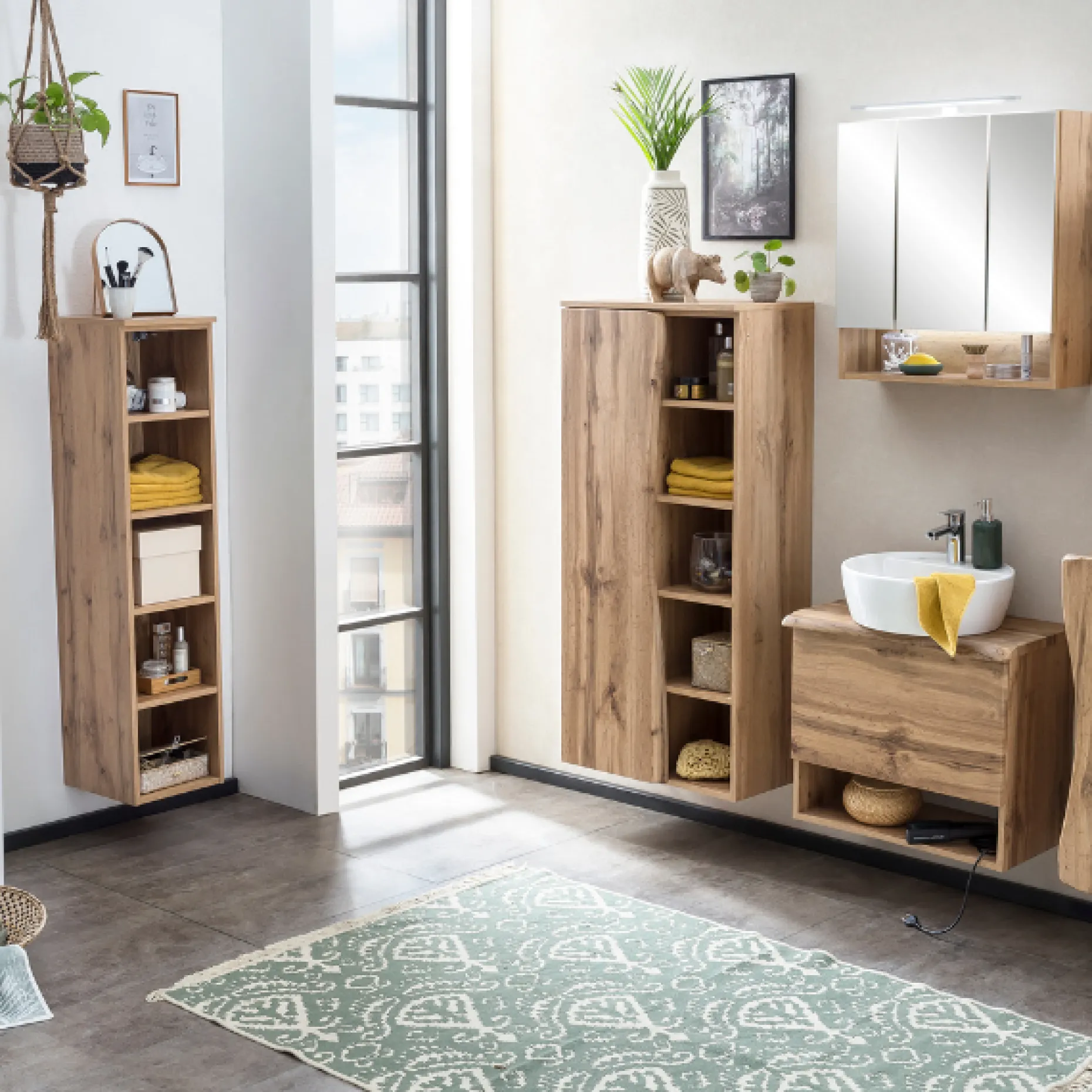 Offener Schrank Karan 30x35x130cm - Eiche