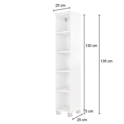 Offener Säulenschrank Gene 25cm - wotan Eiche Dekor