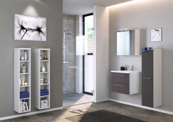 Offener Säulenschrank Gene 25cm - weiß