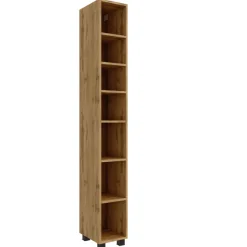 Offener Säulenschrank Malvo 25cm 5 Fachböden - Eiche