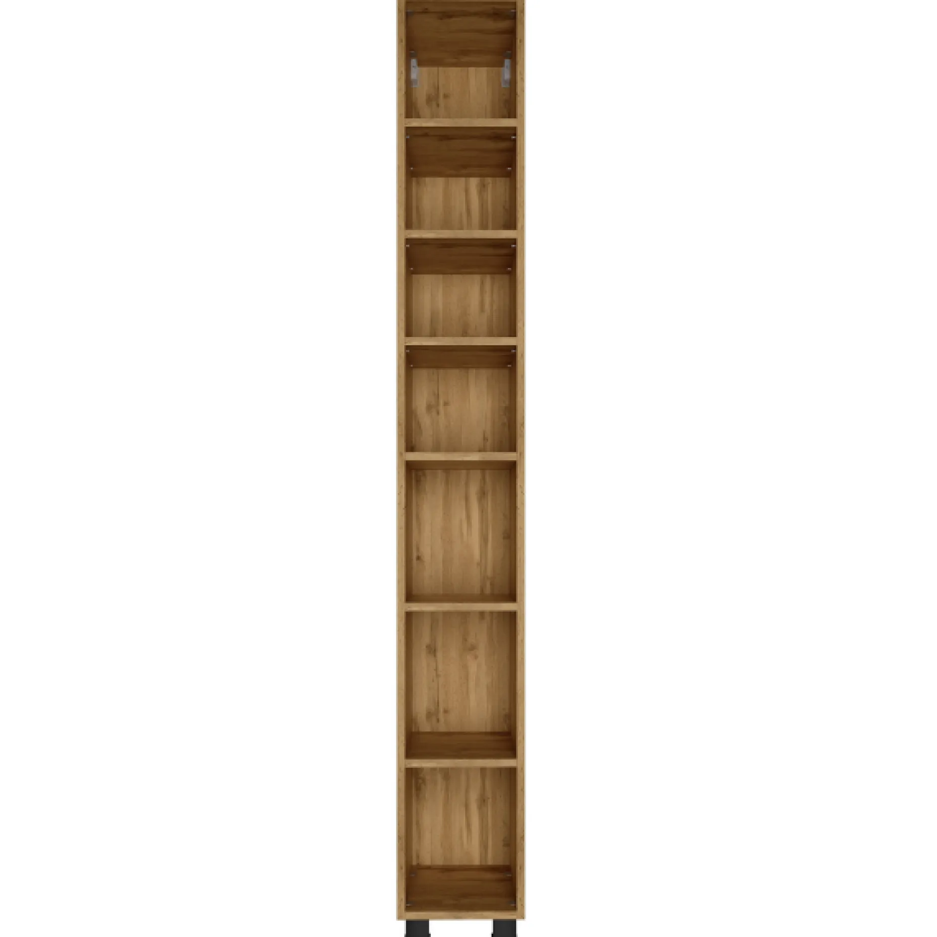 Offener Säulenschrank Malvo 25cm 5 Fachböden - Eiche