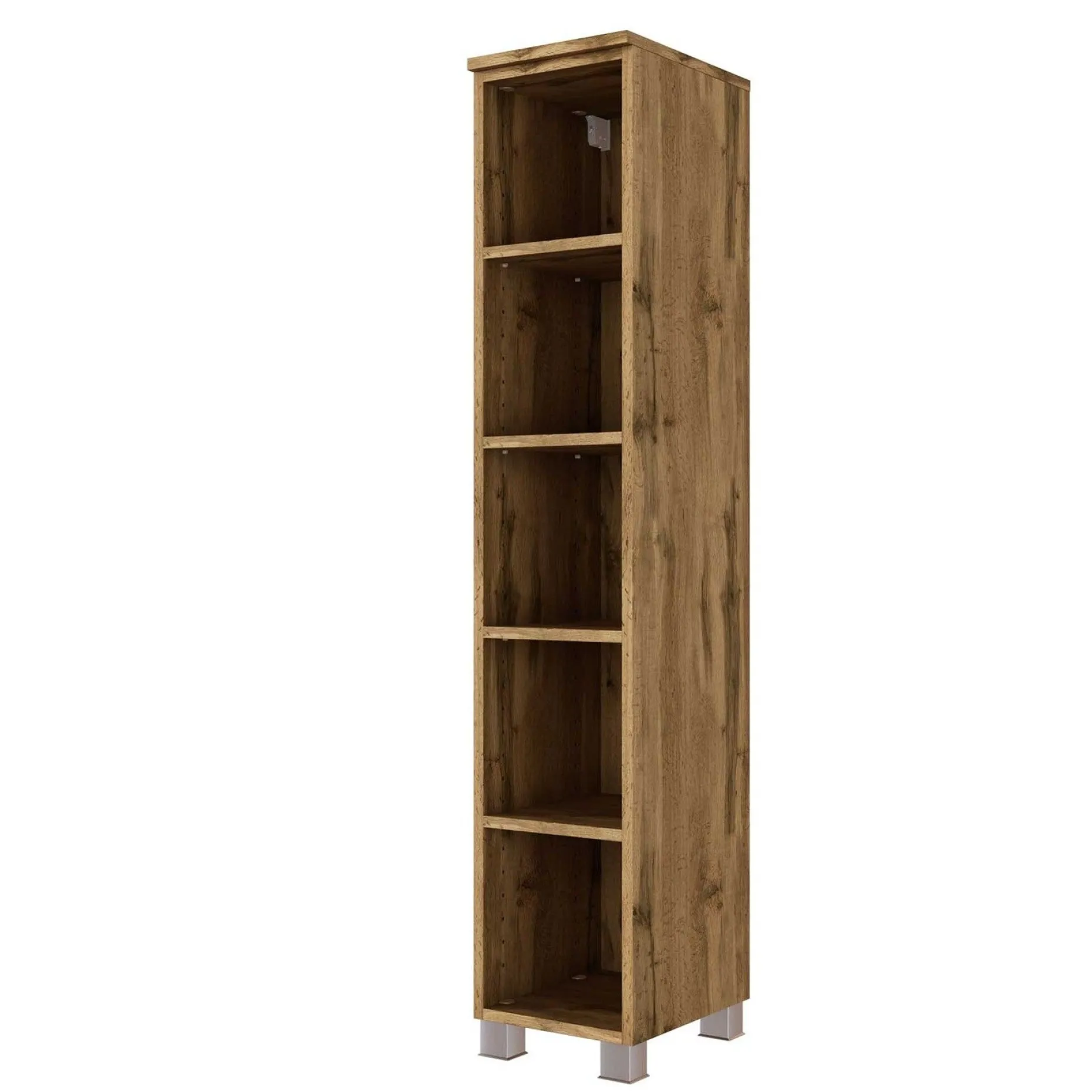 Offener Säulenschrank Sefa niedrig 25cm - Eiche wotan