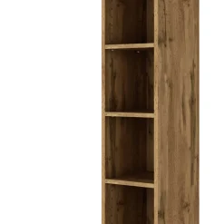 Offener Säulenschrank Sefa niedrig 25cm - Eiche wotan
