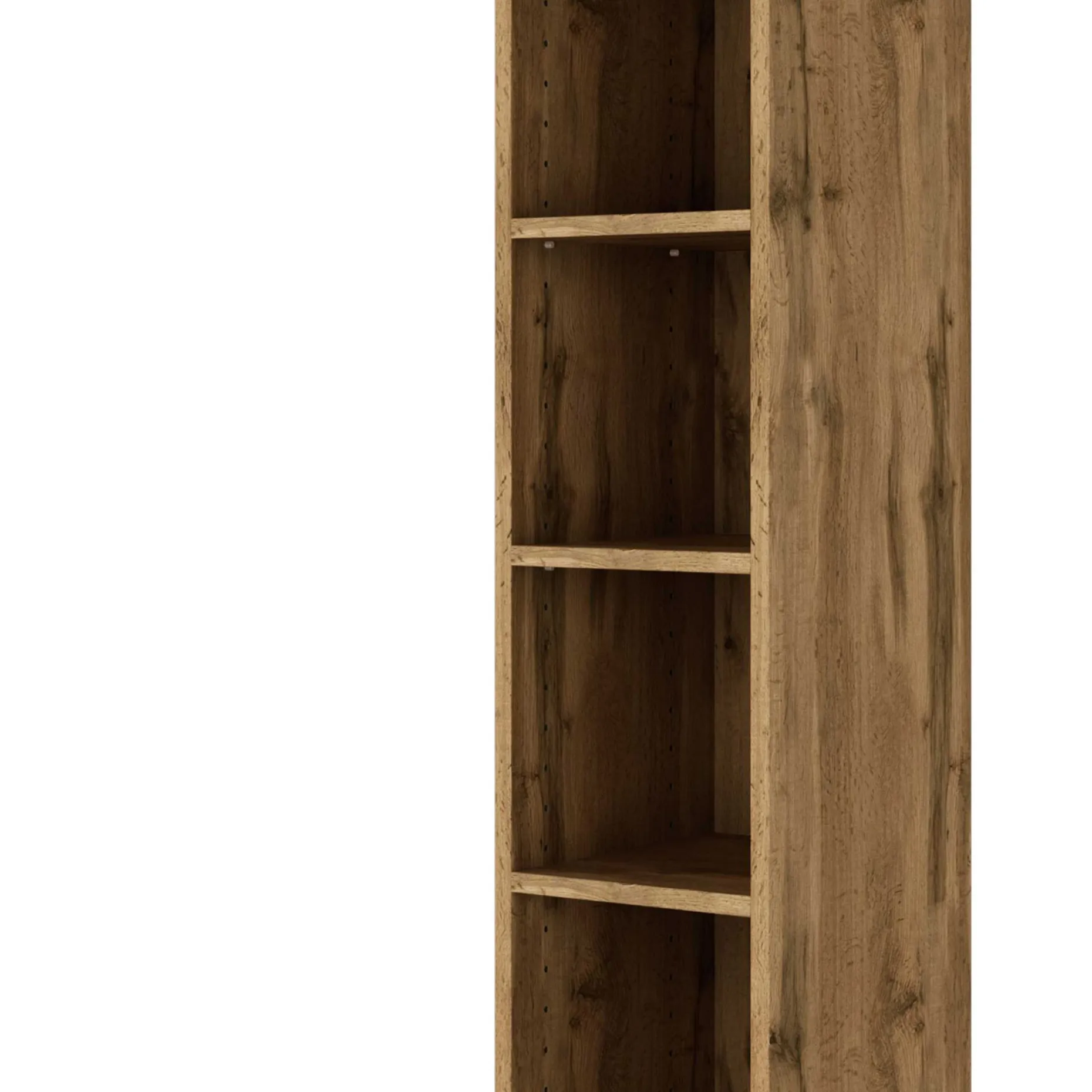 Offener Säulenschrank Sefa niedrig 25cm - Eiche wotan