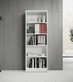 Offenes Bücherregal Lilly | 60 x 28 x 172 cm | Weiß