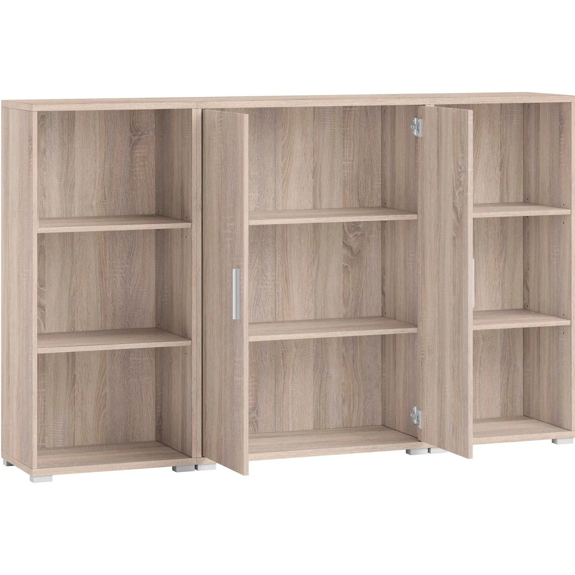 Olaph niedriges Bücherregal - Eiche