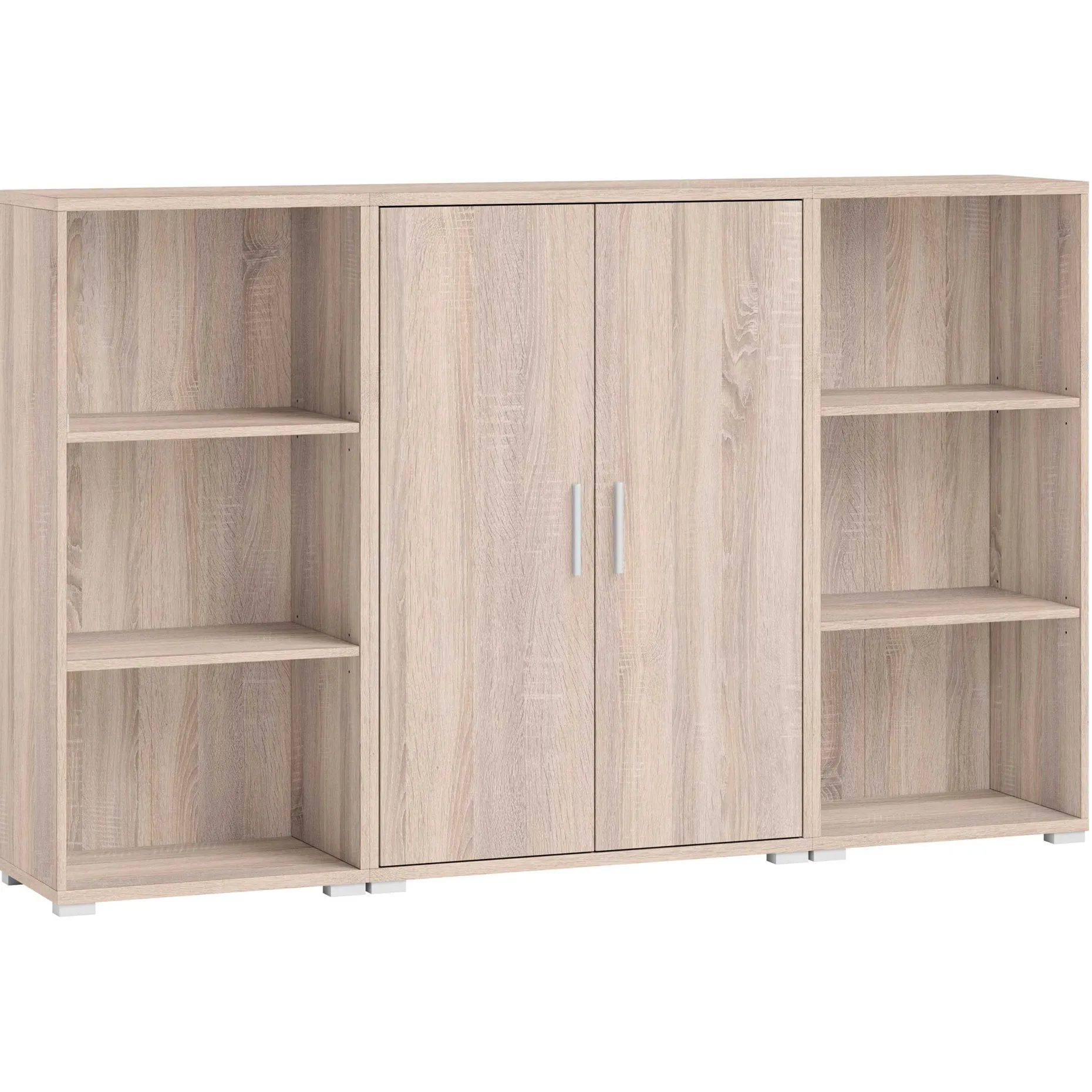 Olaph niedriges Bücherregal - Eiche