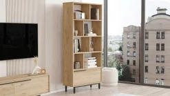 ON4 Bücherregal | 100 % MELAMIN | Walnuss