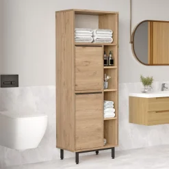 On10C Badezimmerschrank | 100 % MELAMIN | Walnuss