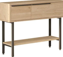 Emob ON12 Sideboard | 100x30x76cm | mit Spiegel | Walnuss