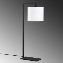 Emob Opviq Tischleuchte | Körper aus Eisen, Kappe aus Stoff | 65 cm Höhe, 27 x 20 cm Größe, Ein/Aus-Knopf