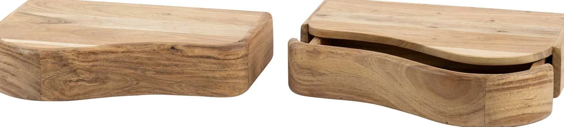Organic Acacia Nachttischchen Set/2 - L R