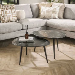 Emob Organic Fossil Keramik Couchtisch-Set -