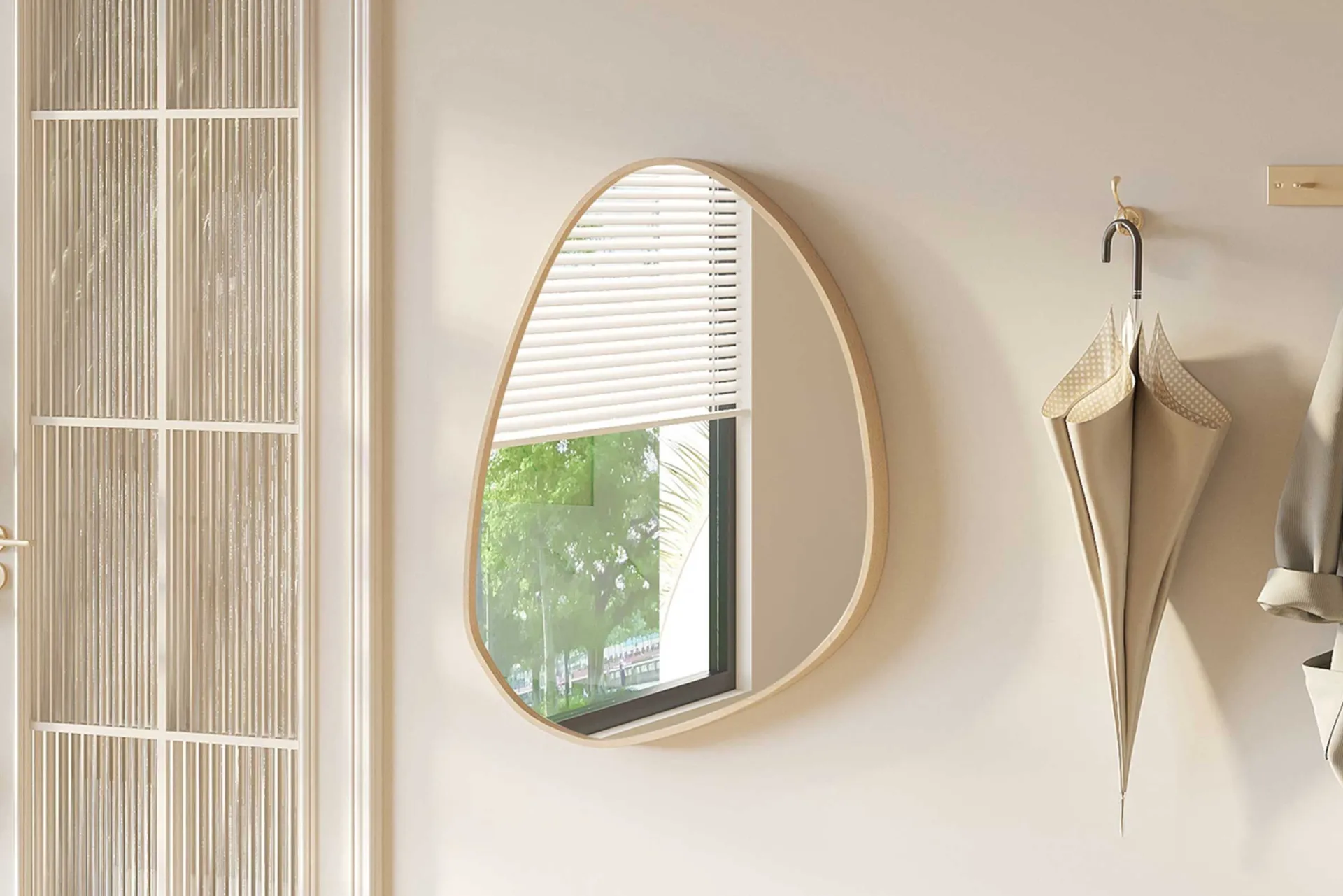 Rousseau Organischer Spiegel Roza | 60 x 80 cm | Old Oak Design