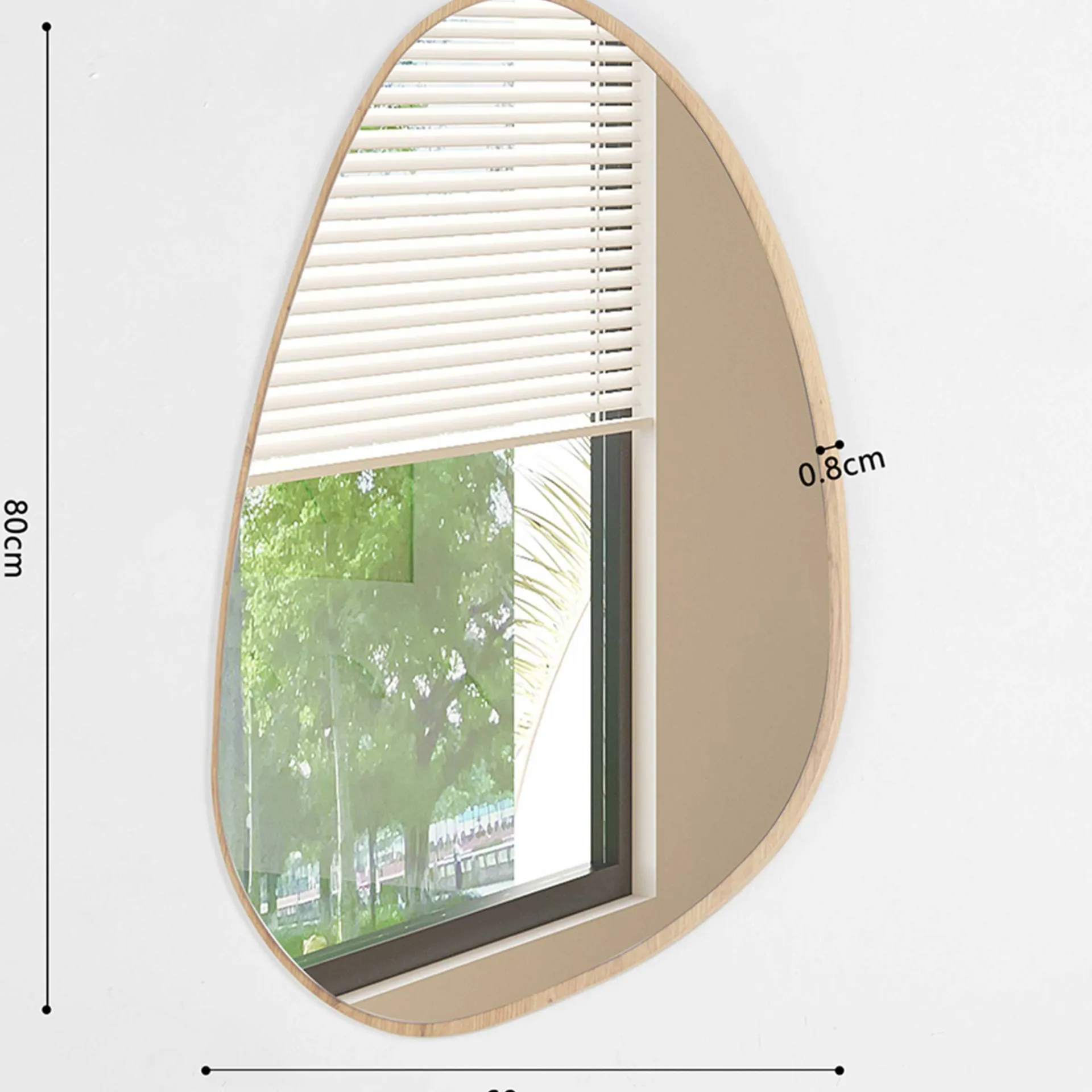 Rousseau Organischer Spiegel Roza | 60 x 80 cm | Old Oak Design