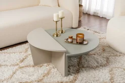 Emob Orion Couchtisch | 100 % MELAMIN | Aschgrün, Sandstein