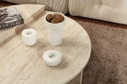 Emob Orion Couchtisch | 100 % MELAMIN | Travertin