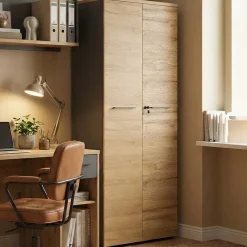 Osmond 80cm Aktenschrank mit 2 Türen - Eiche/Graphit