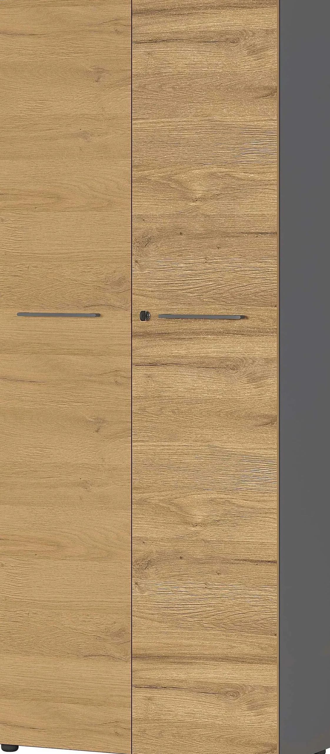 Osmond 80cm Aktenschrank mit 2 Türen - Eiche/Graphit