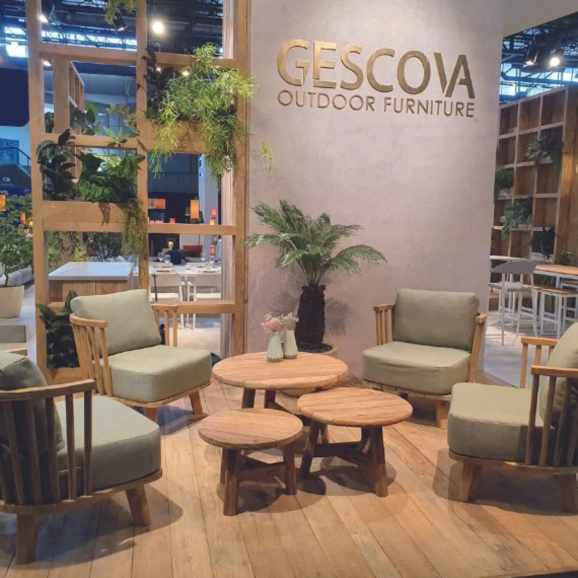 Gescova Outdoor-Couchtisch-Set Ferdi - Teakholz - 80/60/50cm -