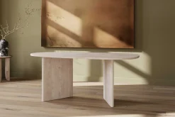 Venture Design Ovaler Esstisch Grönvik MDF Natur 180x90 cm