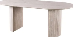 Rousseau Ovaler Esstisch Lagos - 220x110x76cm - Travertin