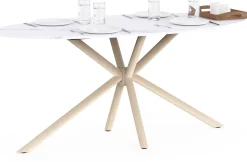CBA Ovaler Esstisch Stoik - 180x90x75cm - Keramik - Marmoroptik