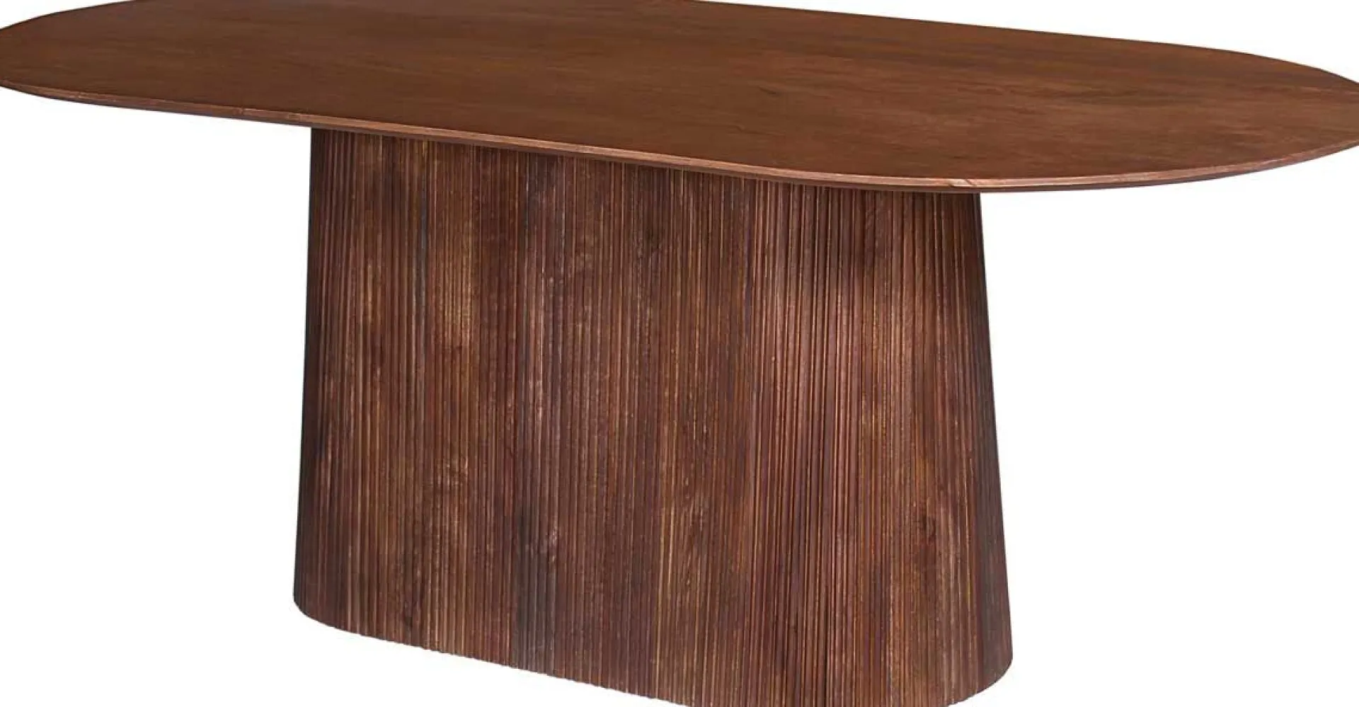 Rousseau Ovaler heller Tisch Miguel - 200 cm | Massivholz Mango | H76 x B200 x T100 cm