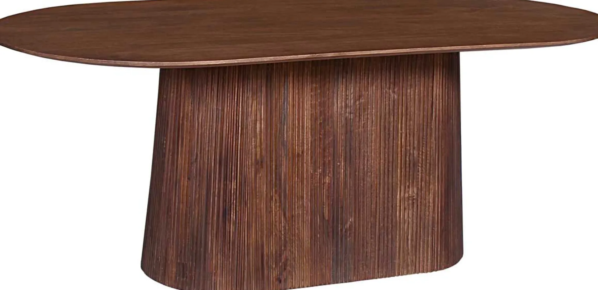 Rousseau Ovaler heller Tisch Miguel - 200 cm | Massivholz Mango | H76 x B200 x T100 cm
