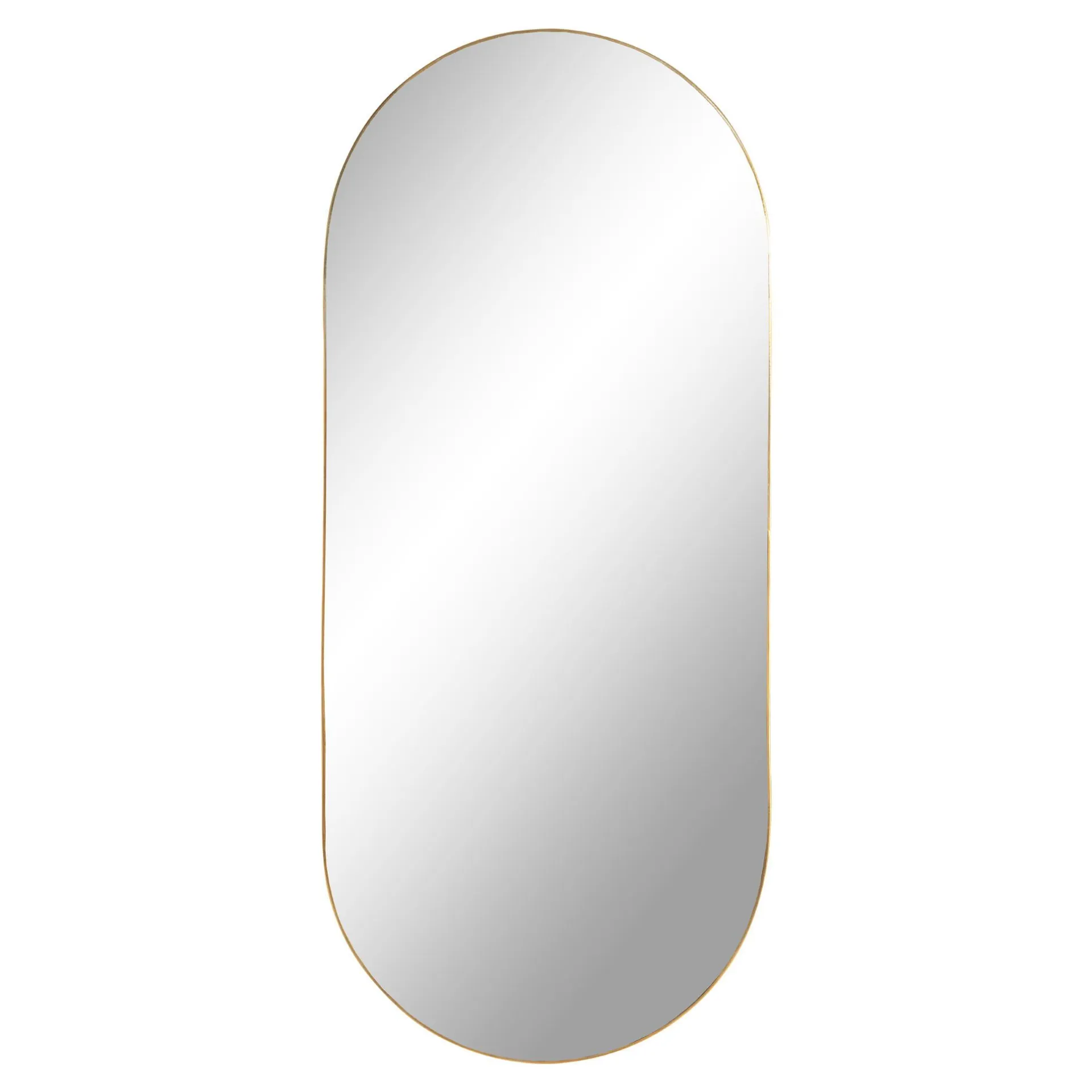 House Nordic Ovaler Messing-Jersey-Spiegel 35x80 cm