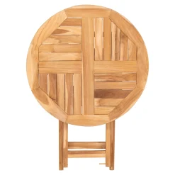 House Nordic Oviedo Beistelltisch aus natürlichem Teakholz - Ø70x75 cm