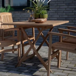 House Nordic Oviedo Gartentisch - 120x80x75 cm - Teakholz massiv