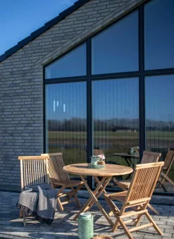 House Nordic Oviedo Teak Esstisch - Natur inspiriert Ø100x75 cm