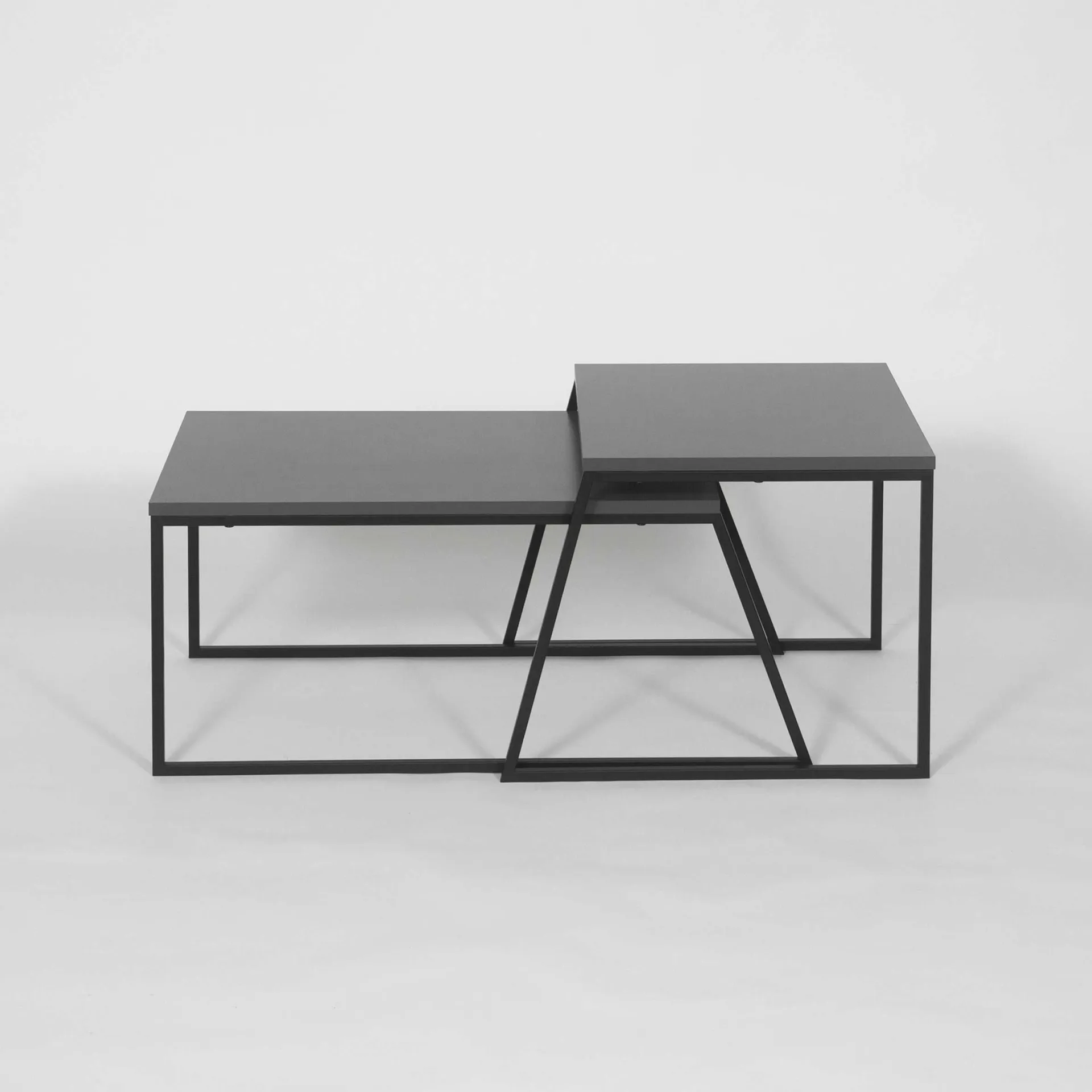 Emob Pal Couchtisch-Set | 100 % MELAMIN | , Schwarz