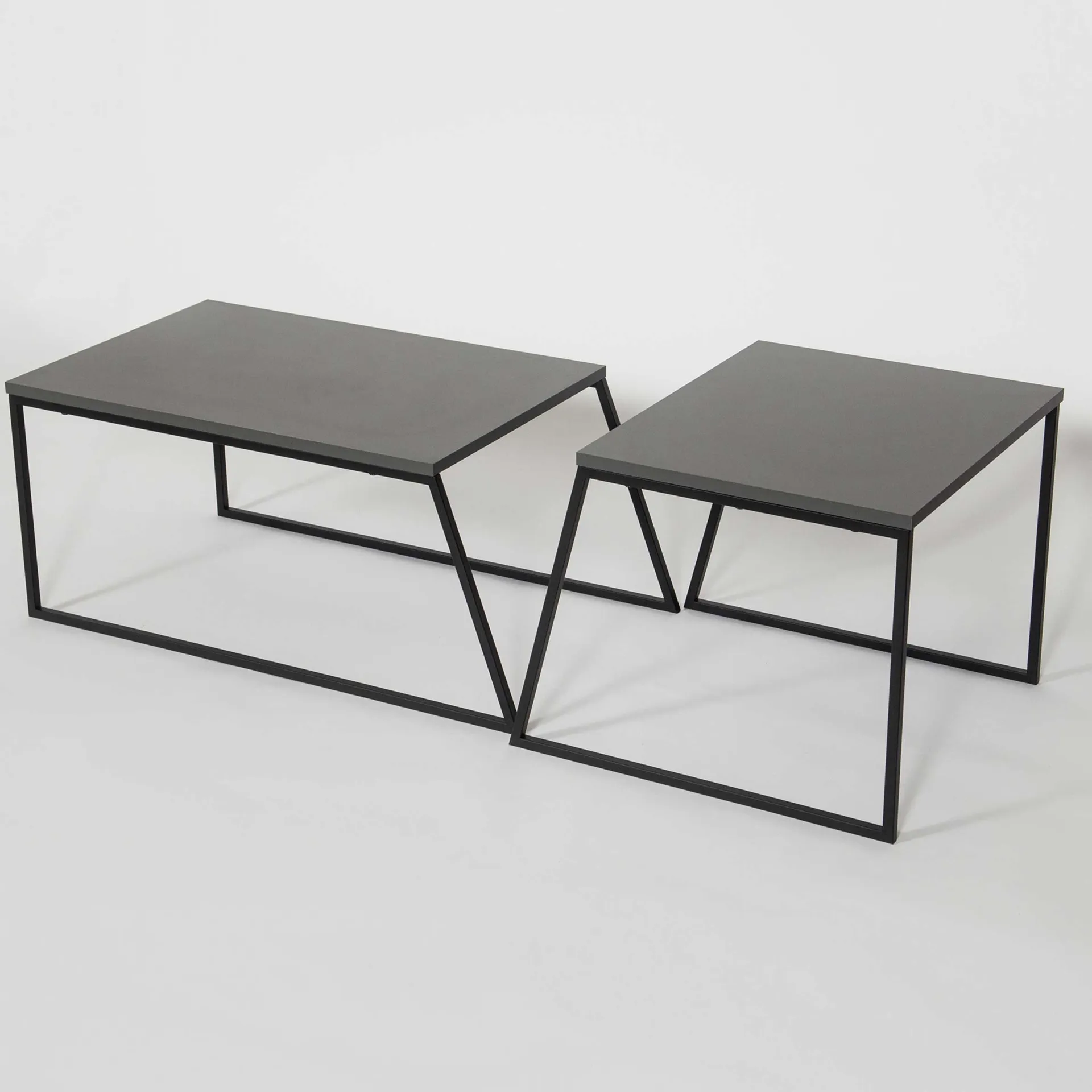 Emob Pal Couchtisch-Set | 100 % MELAMIN | , Schwarz