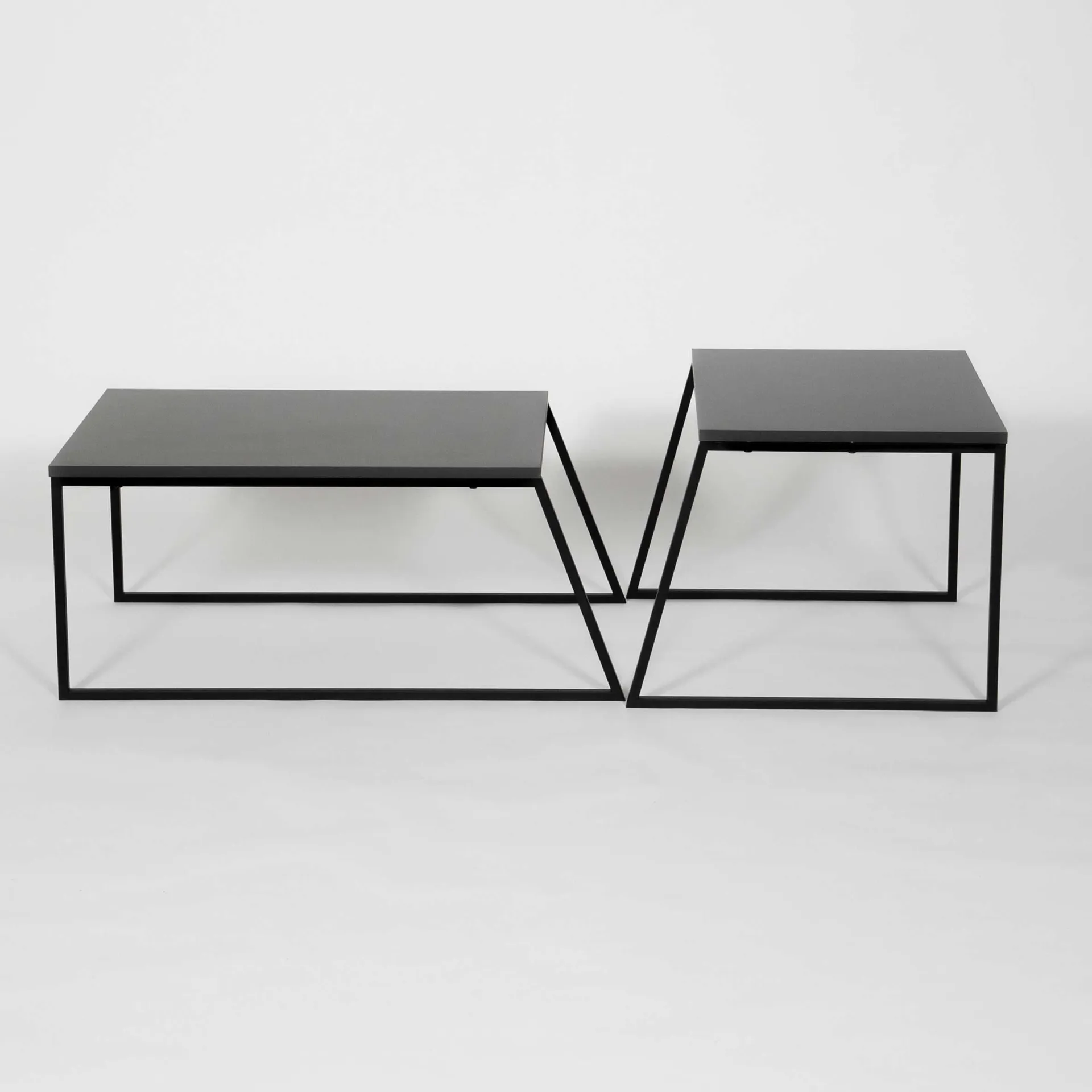 Emob Pal Couchtisch-Set | 100 % MELAMIN | , Schwarz