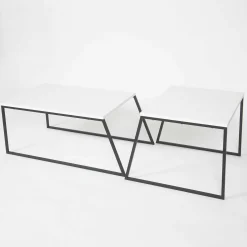 Emob Pal Couchtisch-Set | 100 % MELAMIN | , Schwarz