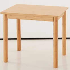 Kinder Emob Exclusive PandaKindertischset : Tisch, zwei Stühle, zwei Hocker - Bambusholz