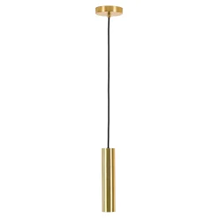 House Nordic Pariser Pendelleuchte aus Messing mit Stoffkabel