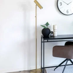 House Nordic Paris Stehleuchte - Messing-Finish, 210 cm Kabel
