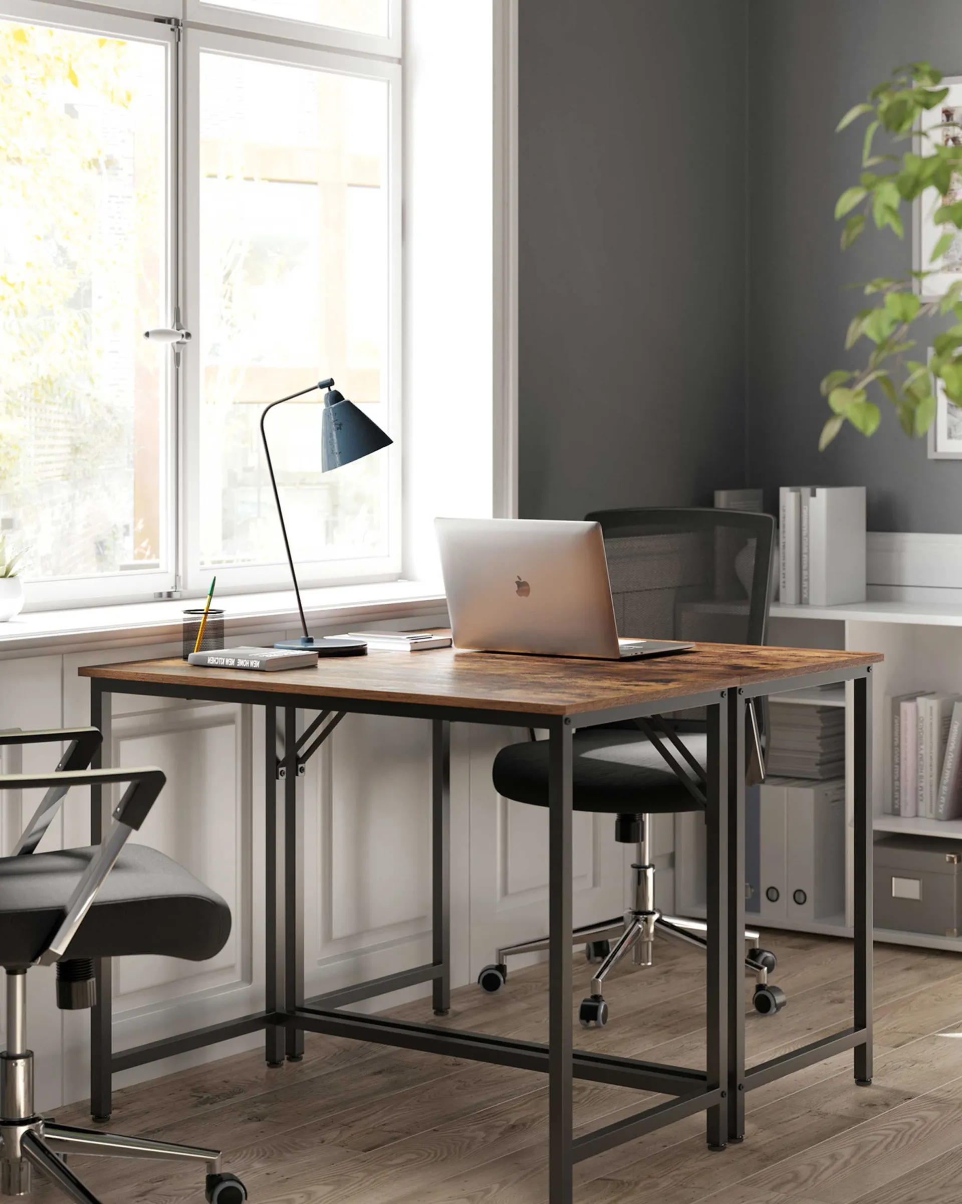 Vasagle Pasadena Computertisch | 100 x 50 x 75 cm | Rost