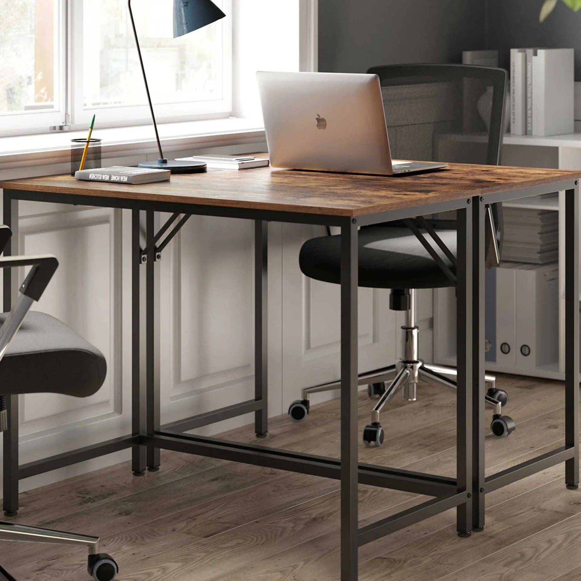 Vasagle Pasadena Computertisch | 100 x 50 x 75 cm | Rost