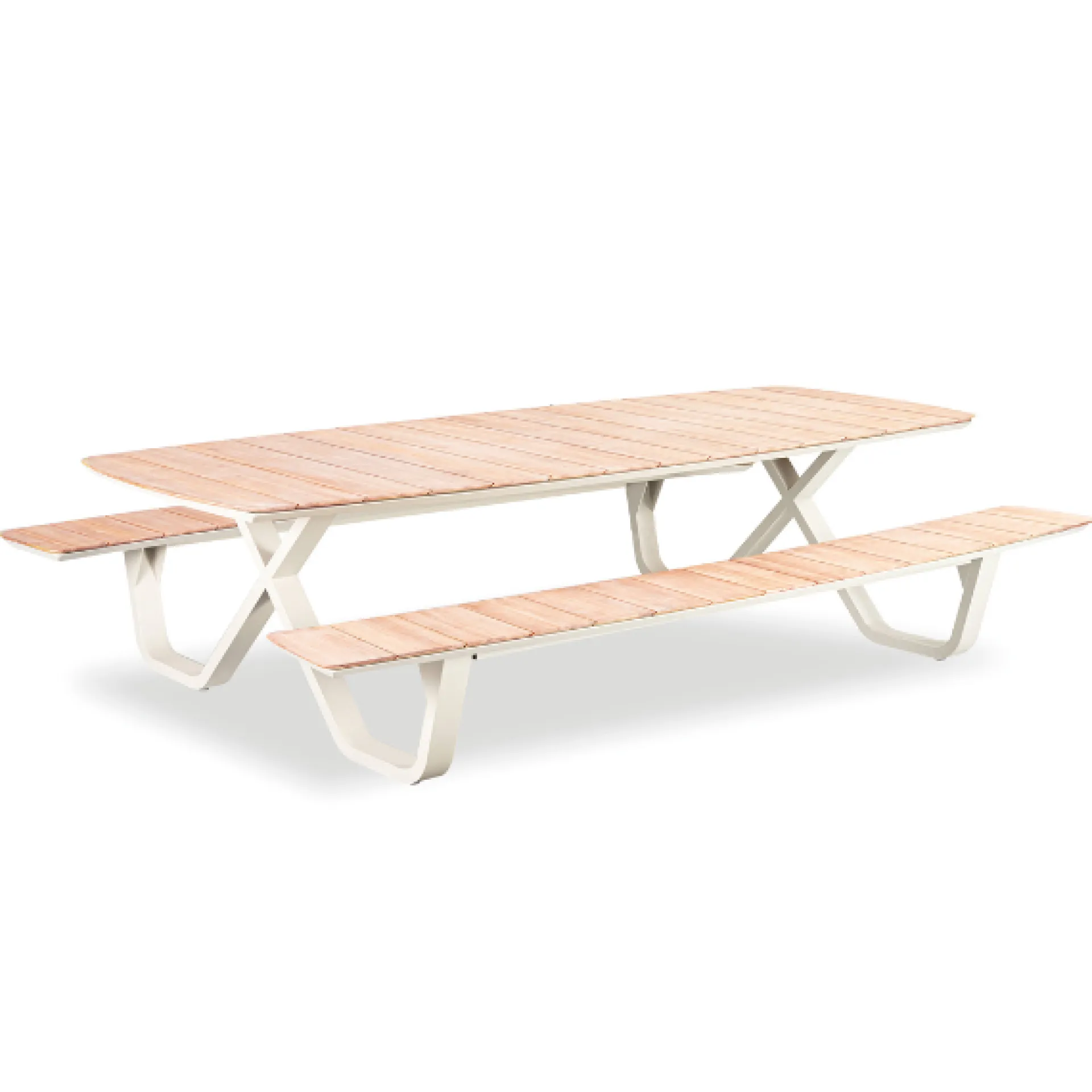 Gescova Picknicktisch Mary - - Teakholz & Aluminium - 300x200x75 cm - Beige