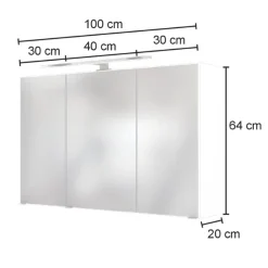 Held PiscaBadezimmer : Spiegelschrank, Waschtischschrank, Säulenschrank - graphitgrau