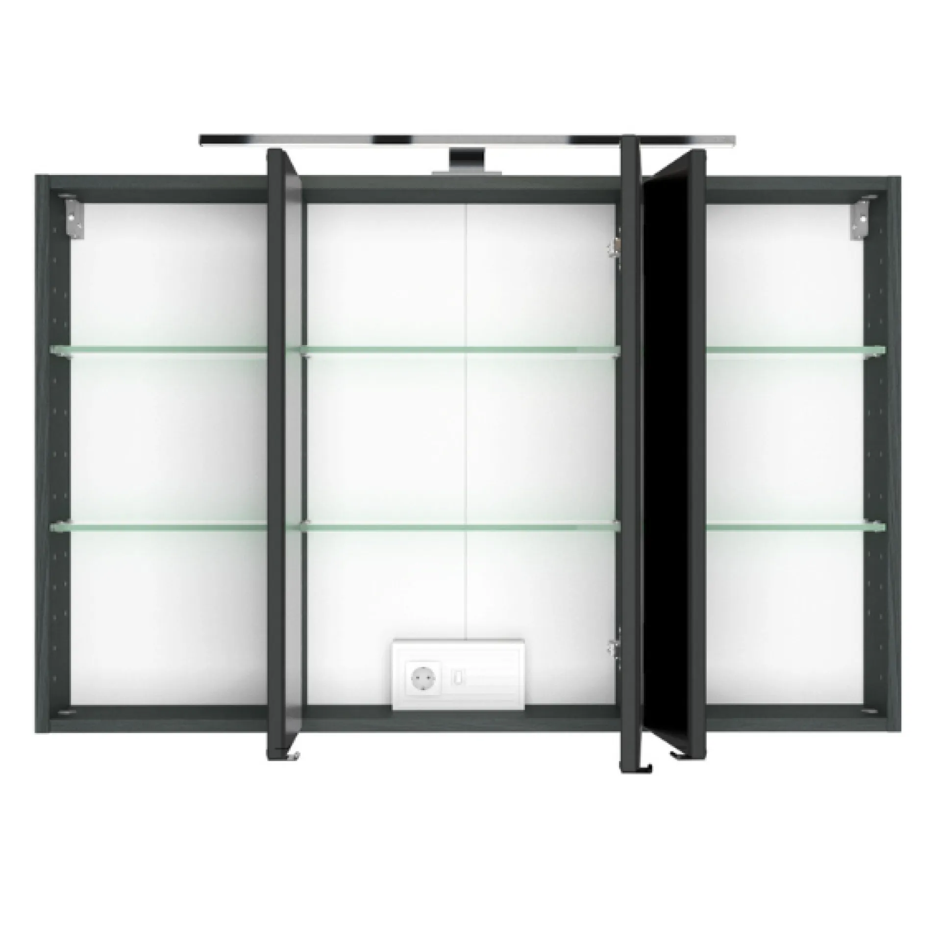 Held PiscaBadezimmer : Wandschränke, Spiegelschrank, Waschbeckenschrank - graphitgrau