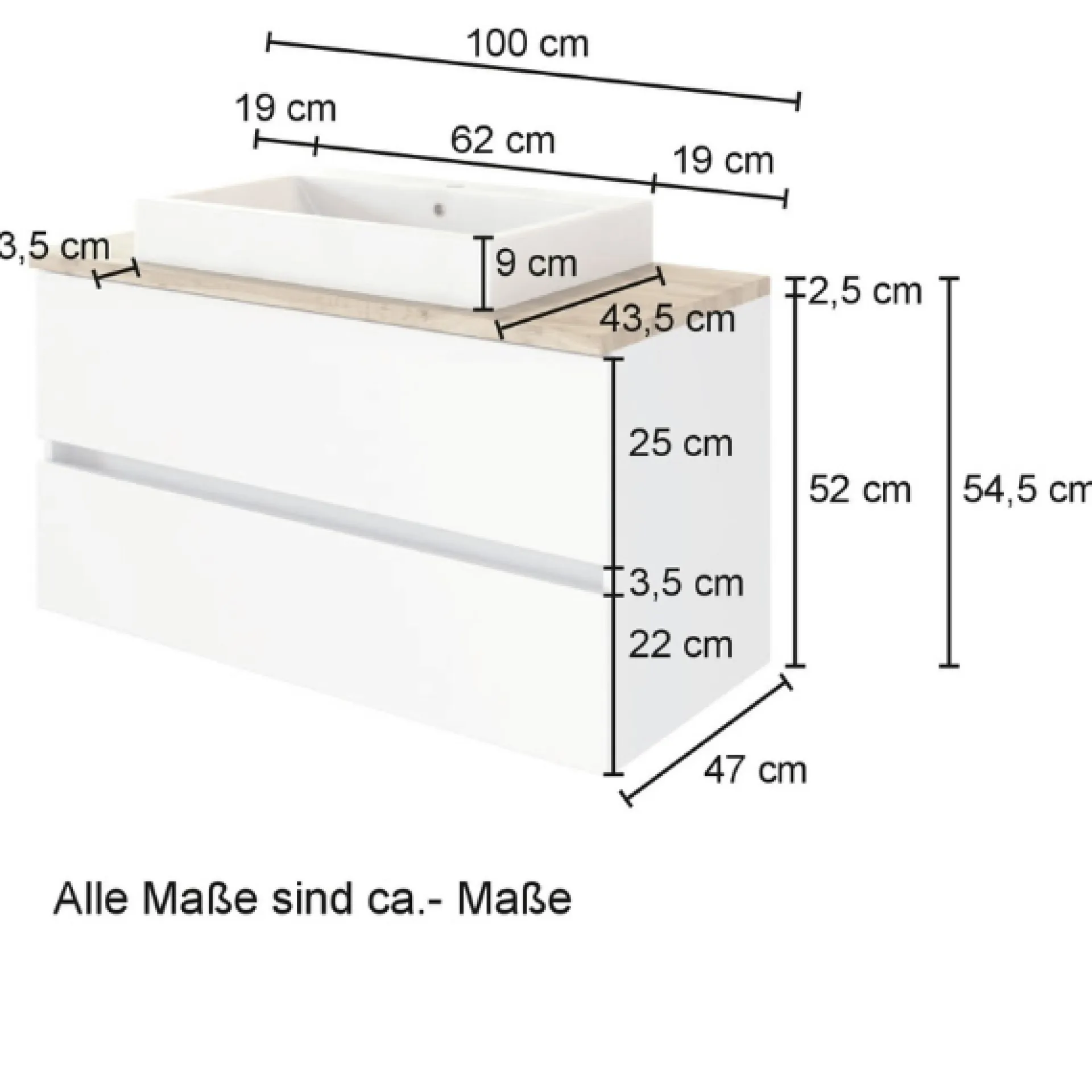 Held PiscaBadezimmer : Wandschränke, Spiegelschrank, Waschbeckenschrank - graphitgrau