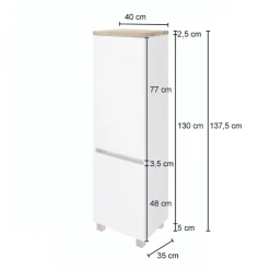 Held PiscaBadezimmer : Wandschränke, Spiegelschrank, Waschbeckenschrank, Säulenschrank - Eiche Dekor